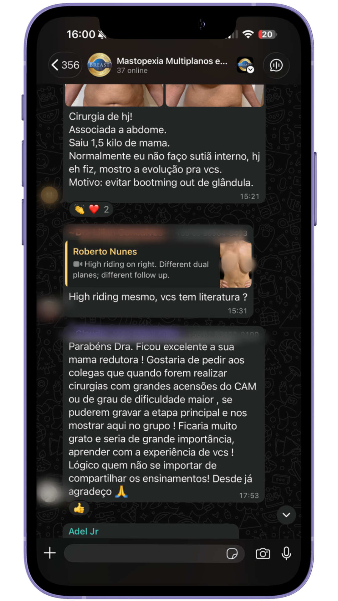 Print do grupo de mentoria 2